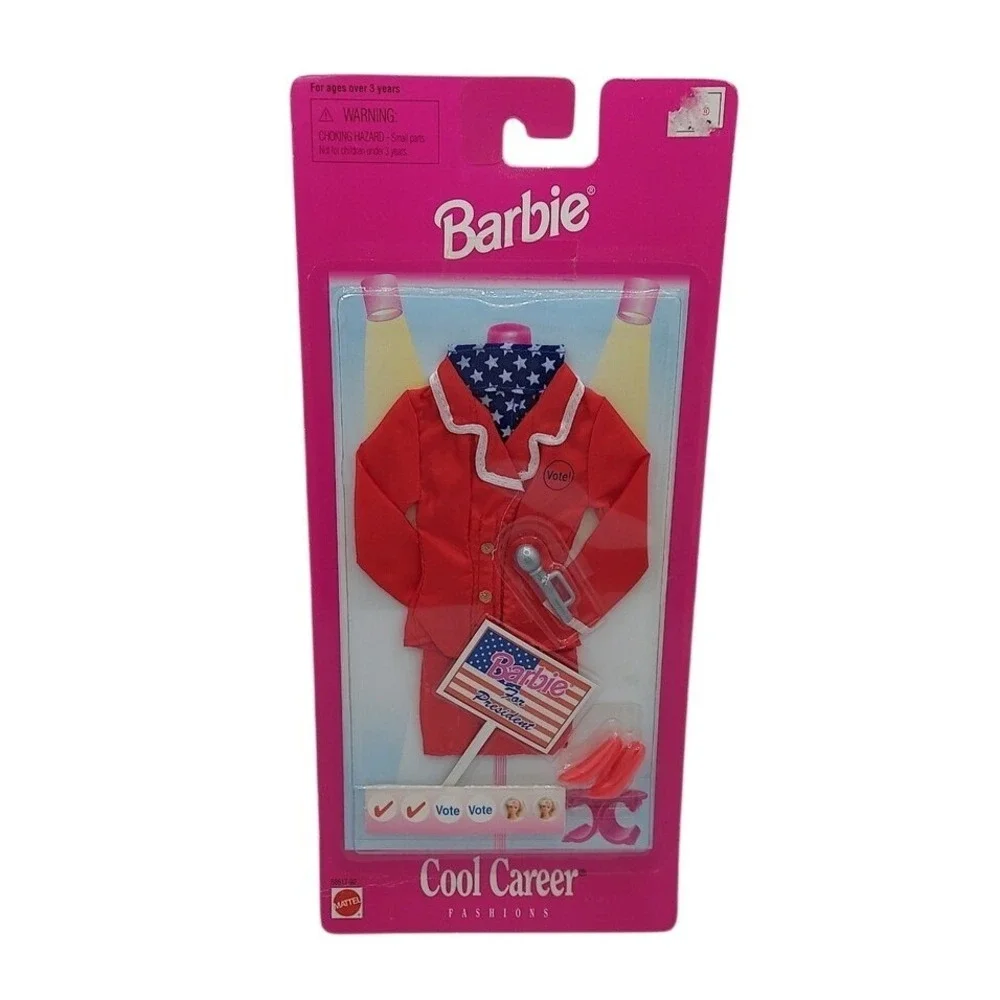 1997 Barbie Fashion Cool Career Vote Barbie For President 68617-92